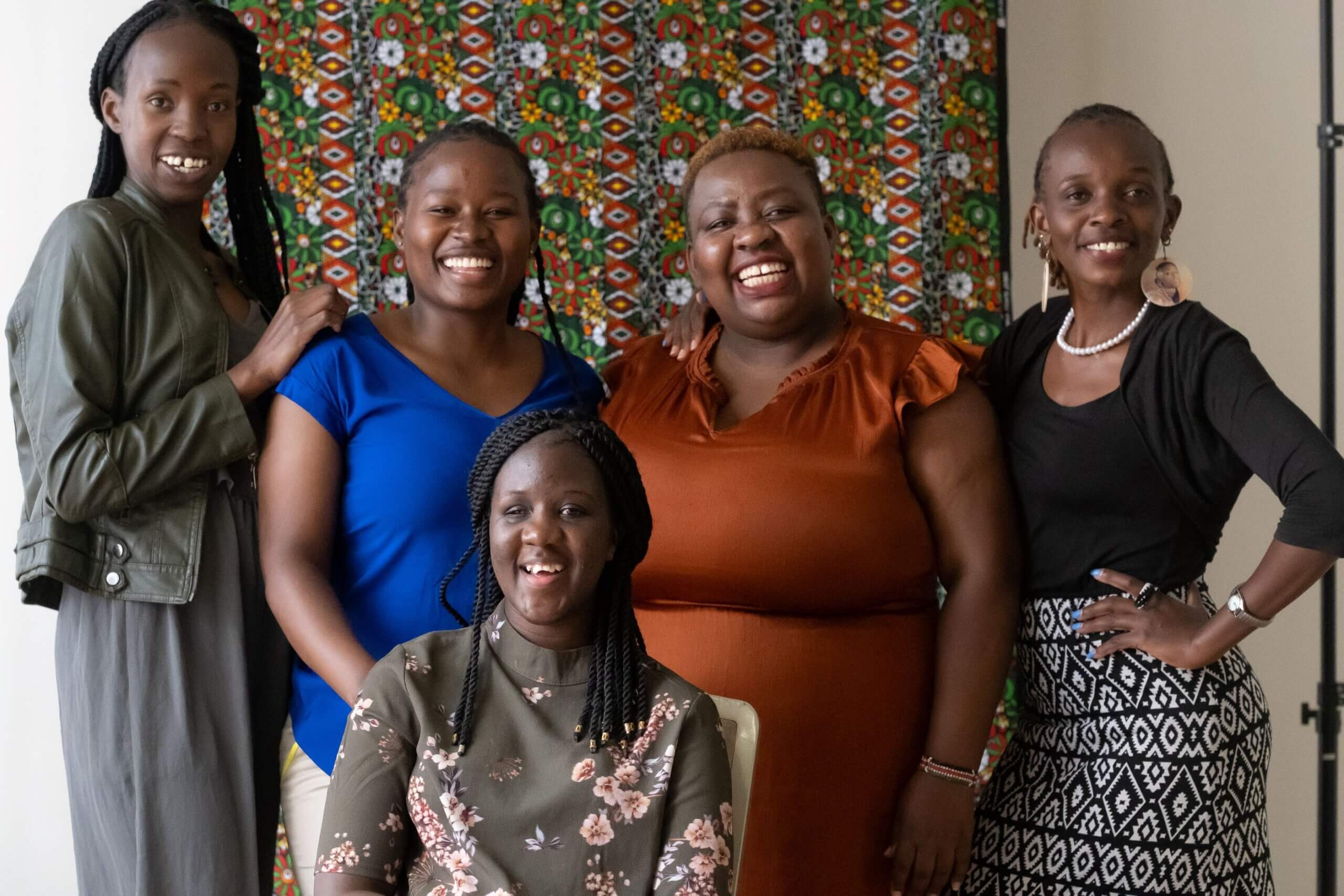 Five women programme participants who contributed to the co-creation year. They are smiling at the camera.