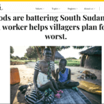 Screenshot of an article from The Christian Science Monitor about Light for the World's support for people with disabilities in flooding in South Sudan.